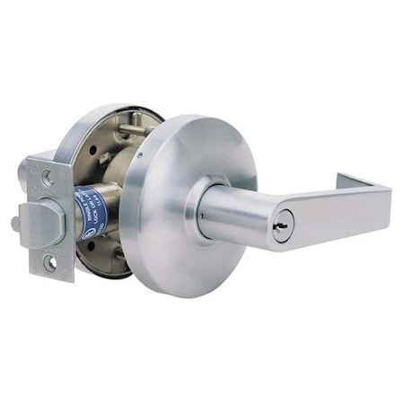 Cal-Royal Design Classroom Lever Lock, 2-3/4 Backset, ASA Strike, SFIC Less Core, US26D Satin Chrome ICCGN03-26D